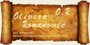 Olivera Romanović vizit kartica